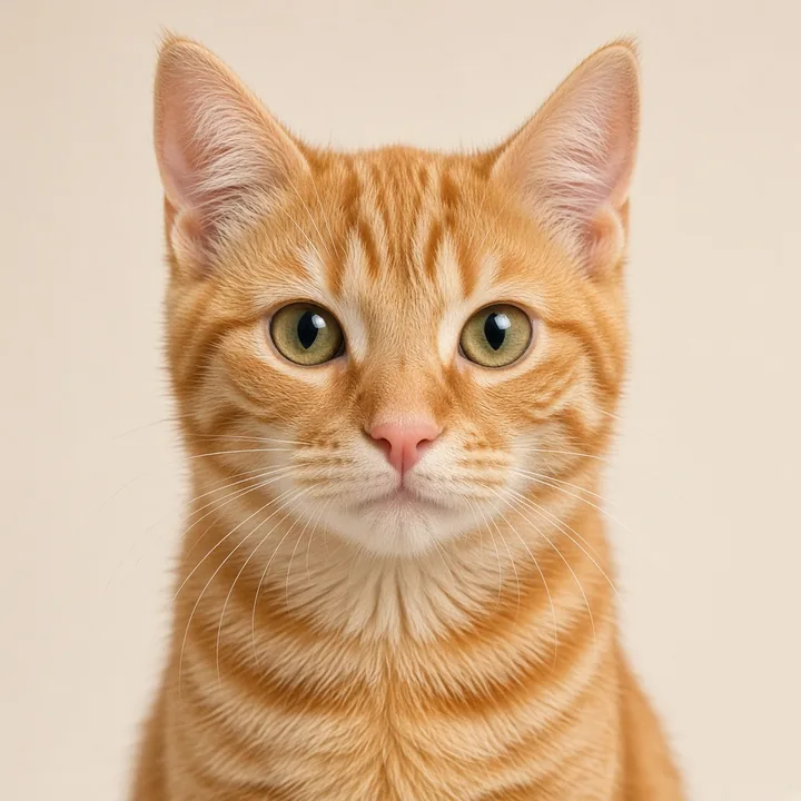 Orange tabby cat before christmas photo costume